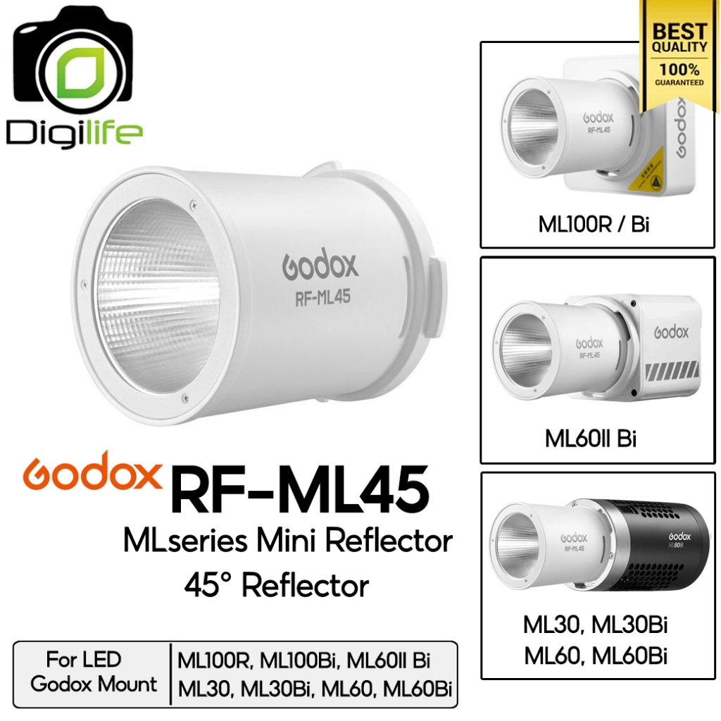 Godox RF-ML45 ML-series Mini Reflector 45° ( Godox Mount ) สำหรับ LED ML100, ML30, ML60, ML60II / Di