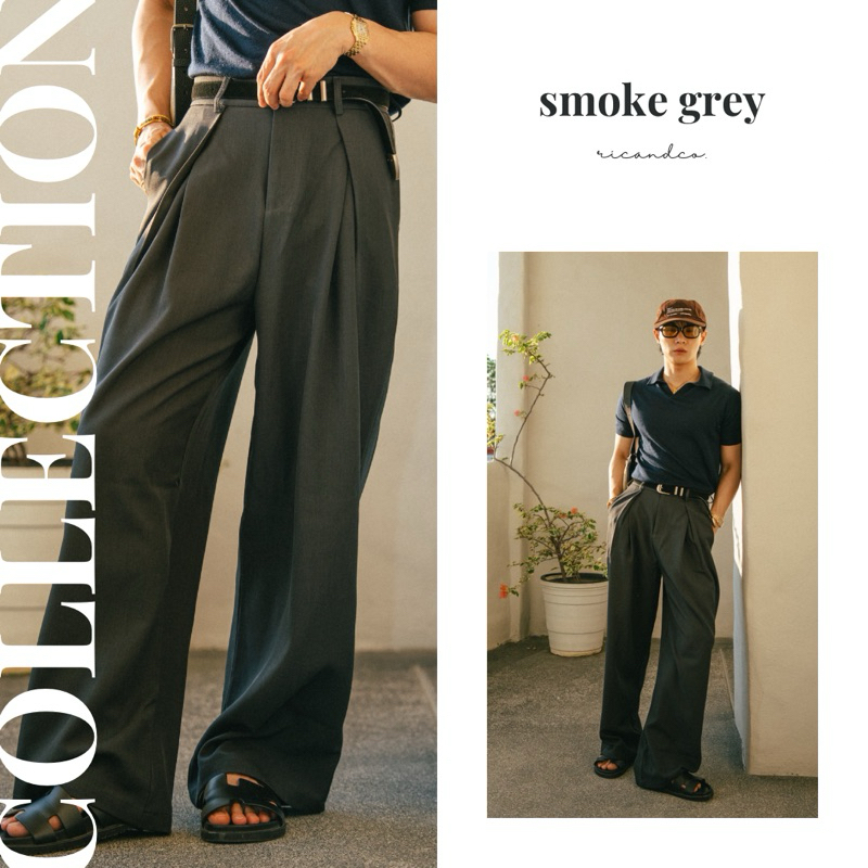 Ricandco Tuck Wide Slack Smoke Grey
