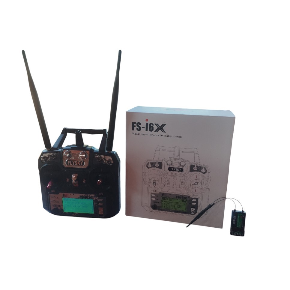 รีโมทบังคับ FlySky FS-i6X Remote Control เพิ่มเสาการรับ-ส่งได้ไกลเพิ่ม 50% เพิ่มเสา Upgrade FlySky