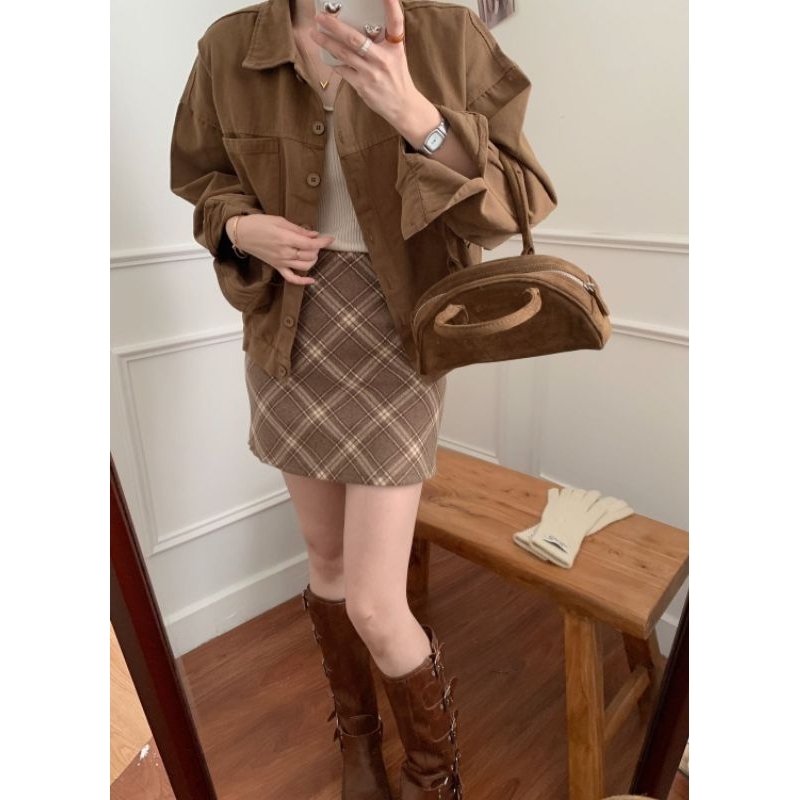 Jacket เชิ้ตรุ่นใหม่ ดีเทลกระเป๋าหน้าคู่ ป้ายwanwan