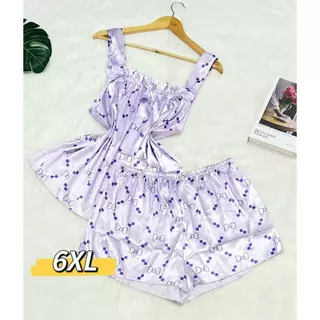 bigSize อก52 ชุดนอน ไซส์ใหญ่ ผ้าซาติน เสื้อ+กางเกง ลายน่ารัก ผ้าเนื้อนุ่ม สวมใส่สบาย