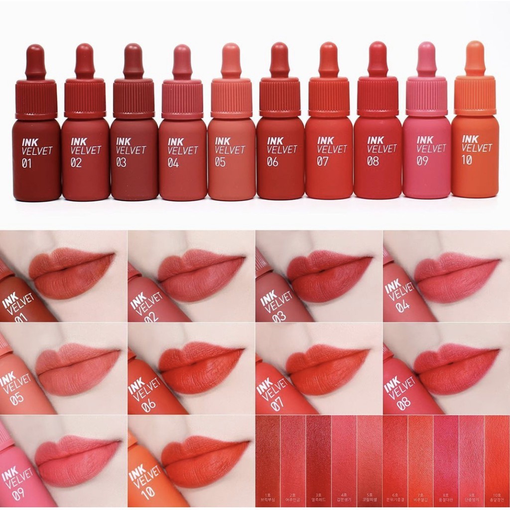 แท้ พร้อมส่ง Peripera Ink Velvet Tint มี 28 สี ลิปทินท์เนื้อแมตต์กำมะหยี่สุดฮิต สีแน่น กลบสีปากมิด ติดทนนาน ราคา ถูกที่สุด ดีลบีเคเค แกลเลอรีภาพที่ 2