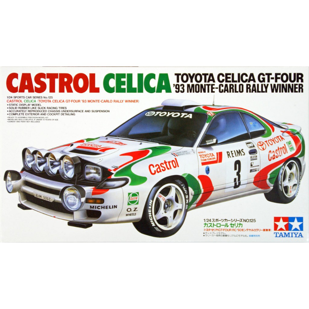 1/24 Sports Car Series No.125 Castrol Toyota Celica GT-4 1993 Monte Carlo Rally Winner