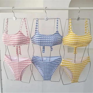 ชุดว่ายน้ำเกาหลี ชุดบิกินี่ bikini set ทูพีช swim เซ็กซี่ มีฟองน้ำ beach#0788