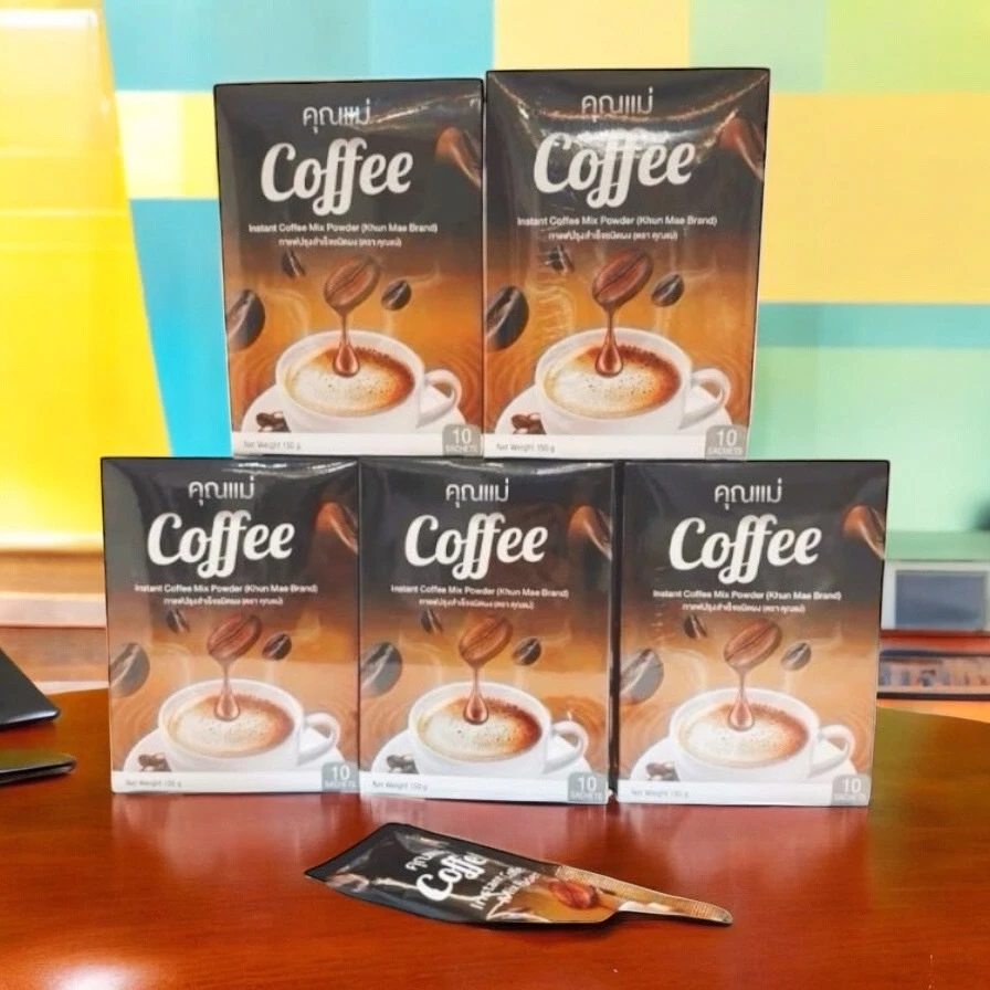 (5กล่อง)กาแฟคุณแม่ กาแฟคุมหิว ลดนํ้าหนัก ขับถ่ายคล่อง ไม่มีนํ้าตาล
