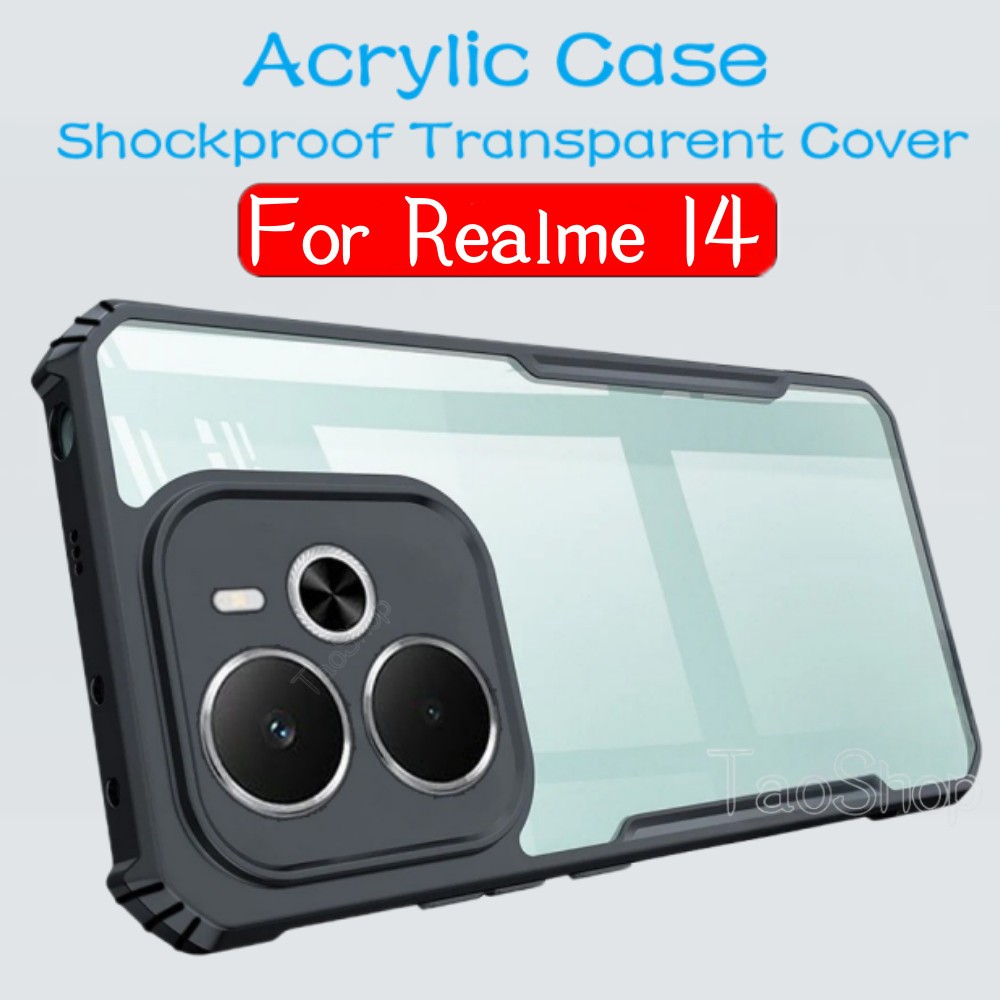 พร้อมส่ง สำหรับ Realme 14 5G/14Pro C75 C75X C51 C53 C61 C63 C55 Note60 Note50 เคสขอบนิ่ม หลังแข็ง เคสโทรศัพท์ซิลิโคน 027