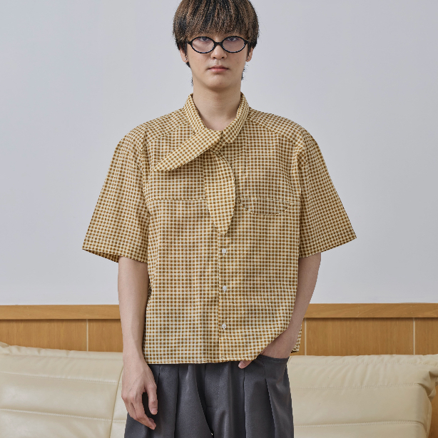 เสื้อครอป คอโบว์ คอไท - Bandanan Crop Shit - กิวี่ Kevii Collection