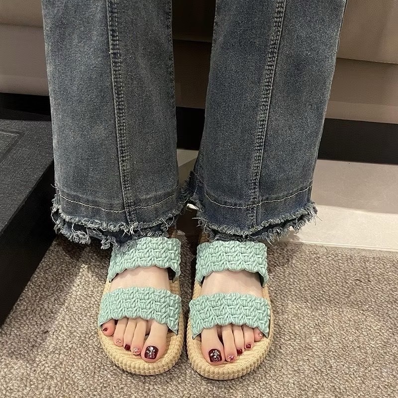 home..fashion  รองเท้าแตะสวม  พื้นนิ่ม แฟชั่น รองเท้าผู้หญิง ใส่สบาย สีพื้น พร้อมส่ง S-201