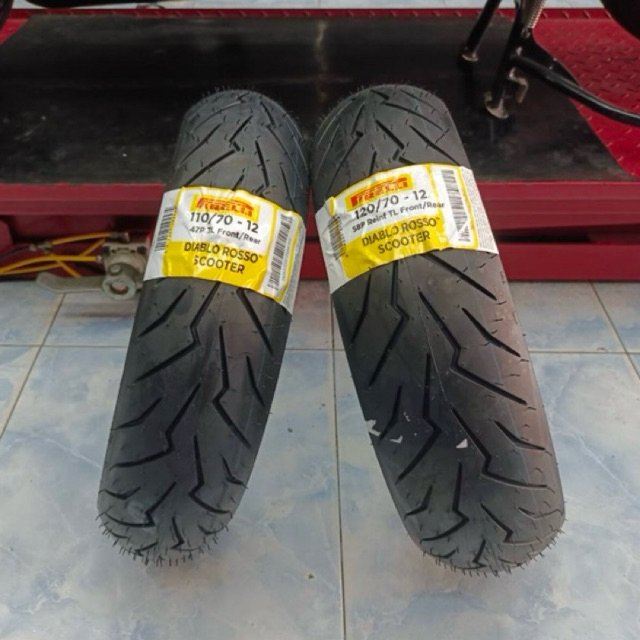ยาง PIRELLI DIABLO ROSSO SCOOTER ใส่ HONDA GIORNO