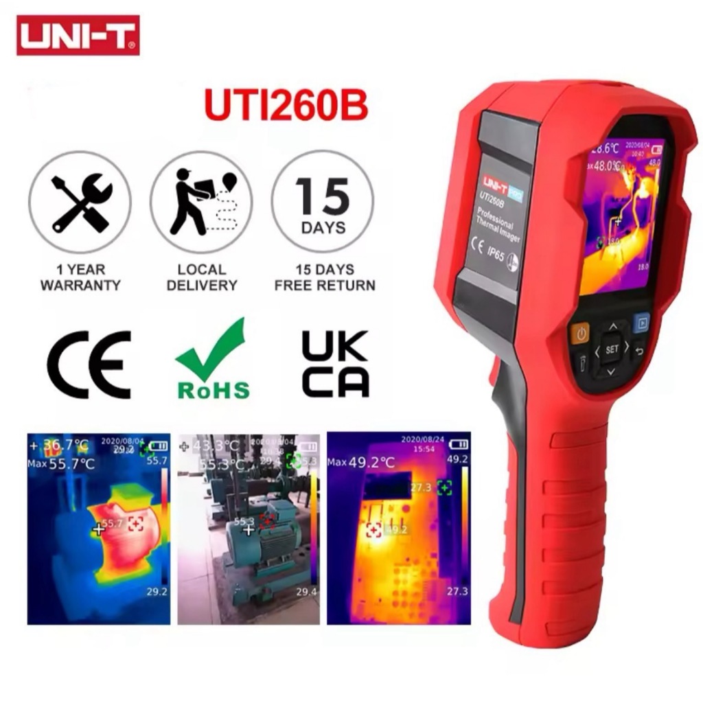 แท้  ส่งจากไทย UNI-T UTi260B ความละเอียดความร้อนทำภาพ256x19 2อินฟาเรดอุตสาหกรรมกล้องถ่ายภาพความร้อน termica  รวมแบตเตอรี