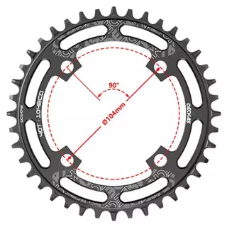 ใบจานจักรยาน ใบจานหน้าจักรยาน ใบจานเดี่ยวเสือภูเขา DECKAS BCD104 Chainring Aluminum Alloy 7075