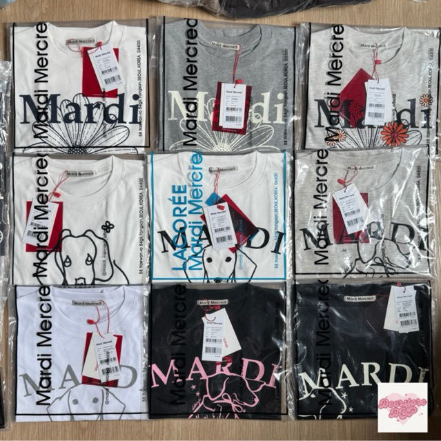 🎀 พร้อมส่ง / ของแท้ 🎀 — Mardi Flowermadi Slim TShirt (รอบอก 34)