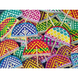 พัดสานไม้ไผ่ 