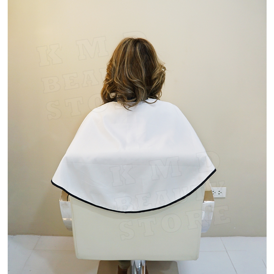 ผ้าคลุมทำผมแบบสั้น ผ้ารองทำสีผม เสื้อคลุมทำสีผม ผ้ากันเปื้อนทำสีผม แบบสั้น ระบายอากาศได้ดี ผ้ากันน้ำ ราคา ถูกที่สุด ดีลบีเคเค แกลเลอรีภาพที่ 7