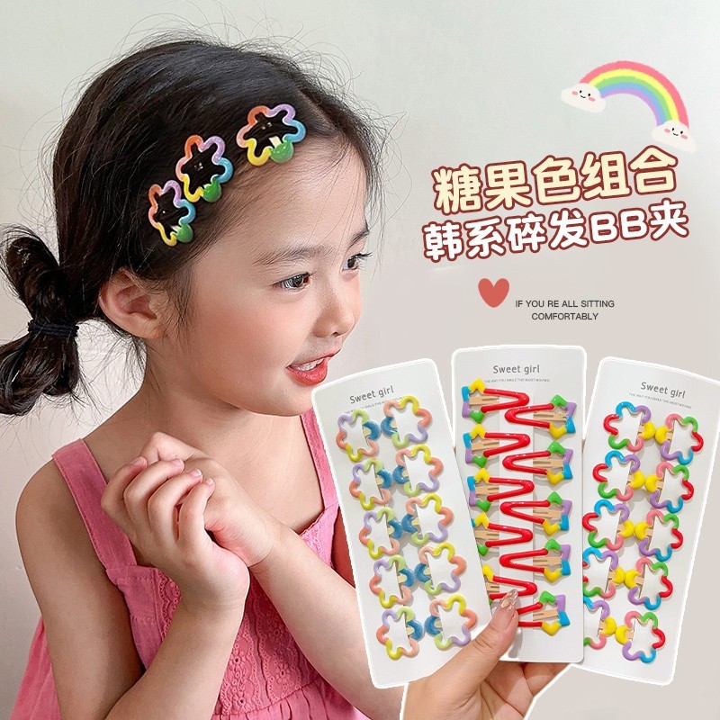 นกิ๊บติดผม สีรุ้ง คลิปผม ใบเรียกเก็บเงินเป็ด คลิปสําหรับผู้หญิง
