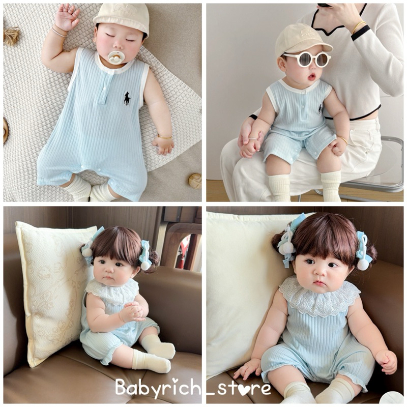 มาใหม่!(3M-2Y) ชุดเด็กแฝดชายหญิงหน้าร้อน ชุดหล่อ ชุดเด็กอ่อน เด็กหญิงชาย ชุดคู่เด็ก ชุดคู่พี่น้อง ชุดน่ารัก