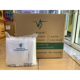 Vg หมวกคลุมผมอนามัย หมวกการแพทย์แบรนด์วีจี อุปกรณ์คลุมผมป้องกันเชื้อโรค Bouffant Cap 14g 100ชิ้น/ห่อ มี 5สี