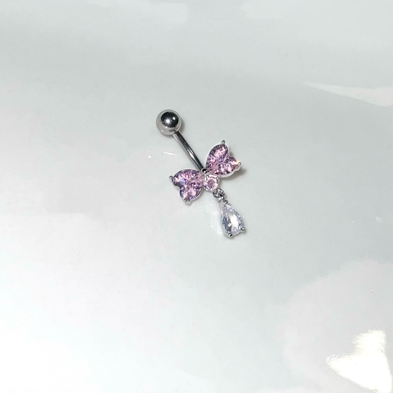 จิวสะดือลายโบว์สแตนเลสแท้ พร้อมส่งจากไทย🎀ความยาวก้าน4ระดับ 6,8,10,12mm