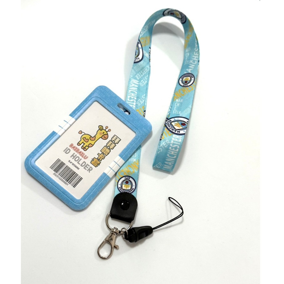 แมนซิตี้ ที่ใส่บัตร  พร้อมสายคล้องคอ(2cm) ลาย MANCHESTER CITY สีฟ้าขาว สำหรับบัตร 5.5x8.5cm (body 7x11cm) สวยงาม งานสวย - รูปที่ 4