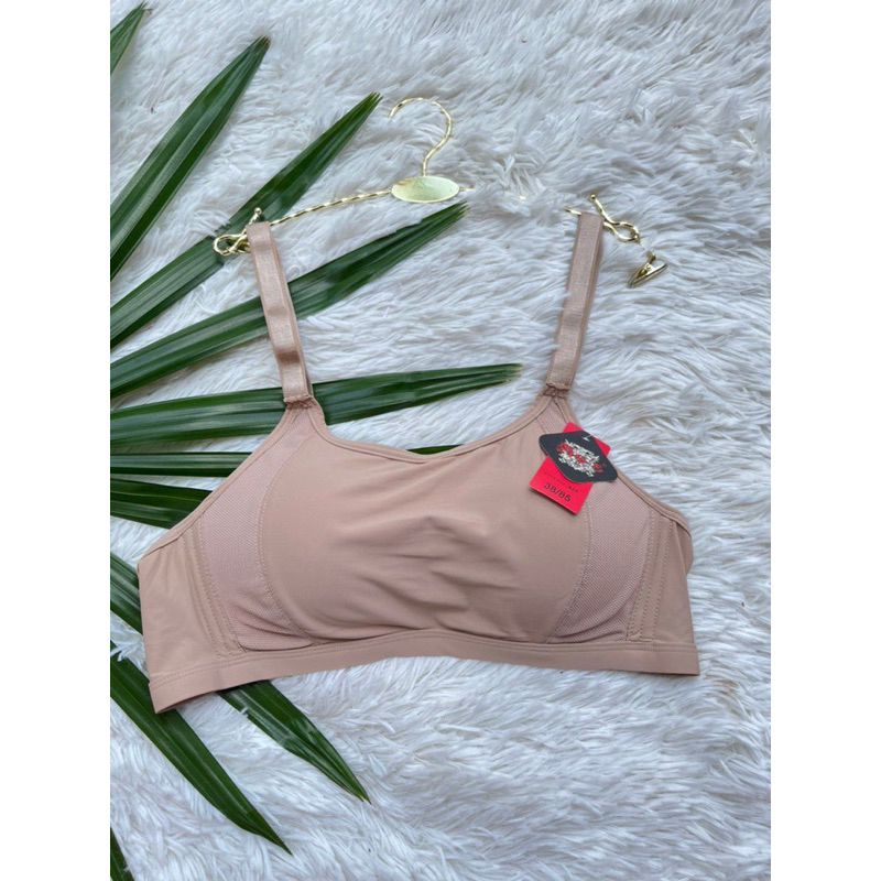 ชุดชั้นใน ไม่มีโครง ฟองน้ำบาง รุ่นบังทรง ผ้าเนื้อดี No’s bra no.A27 คัพA