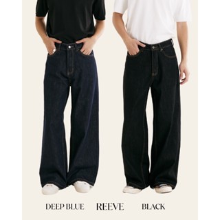 REEVE RAW DENIM BAGGY - กางเกงยีนส์ขายาว ทรงแบคกี้ สียีนส์ดิ…