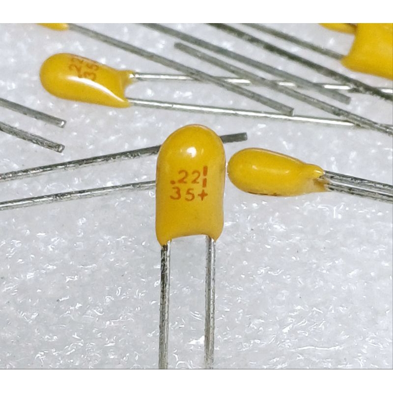 C Tantalum 0.22uf 35v capacitor ตัวเก็บประจุ ชนิด แทนทาลัม คาปาซิเตอร์