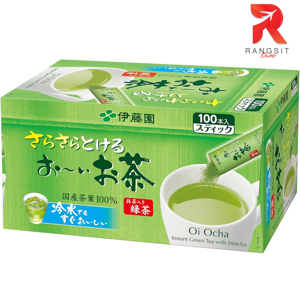 Itoen Oiocha Green Tea อิโตเอ็น ผงชาเขียวญี่ปุ่น ชาเขียวสำเร็จรูป บรรจุ 100 ซอง/กล่อง