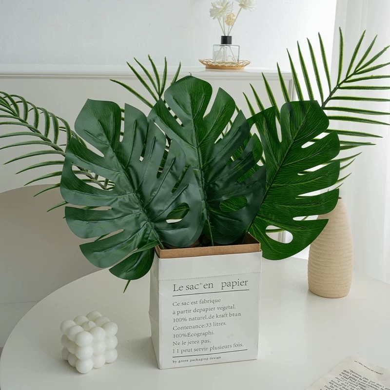 OurHome [ใบเต่าเทียม] Artificial turtle leaf ดอกไม้ปลอมงานแต่งงานและของตกแต่งบ้าน ร้านกาแฟ ร้านอาหาร และของตกแต่งโรงแรม