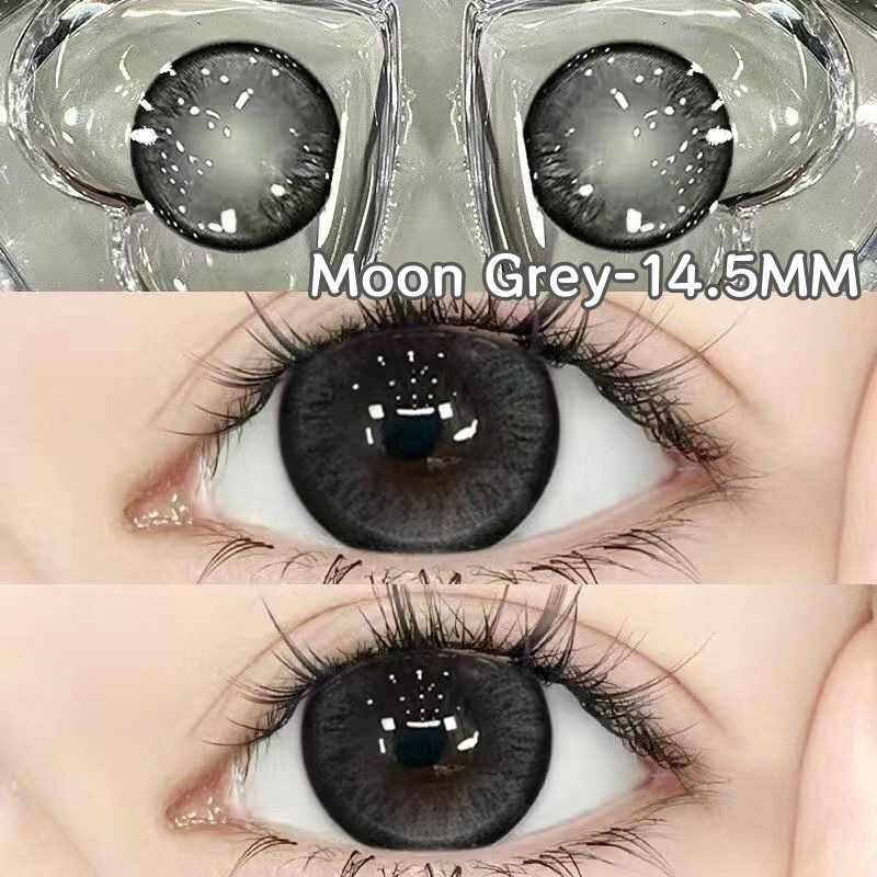 Midroo ตาโต เหมาะกับหน้าสด  คอนแทคเลนส์  ขนาดใหญ่  Moon Grey 14.5mm Monthly Replace