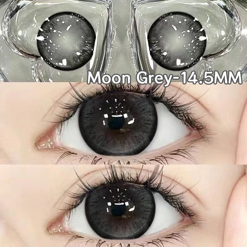Midroo ตาโต เหมาะกับหน้าสด คอนแทคเลนส์ ขนาดใหญ่ 🖤Moon Grey 14.5mm Monthly Replace