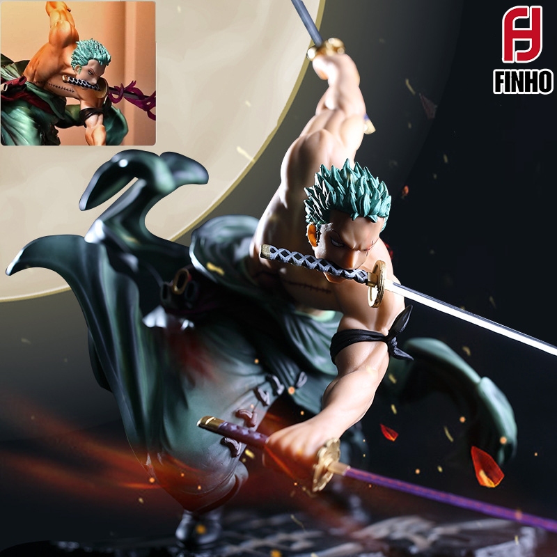 🎁ฟิกเกอร์ซอร์โรวันพีซ🎁One Piece รูปสามพันโลก Zoro ตกแต่งรถ กล่องบอด ซอร์โรมีดาบสาม อินเทรนด์เล่นรูปปั้น โมเดลอนิเมะ
