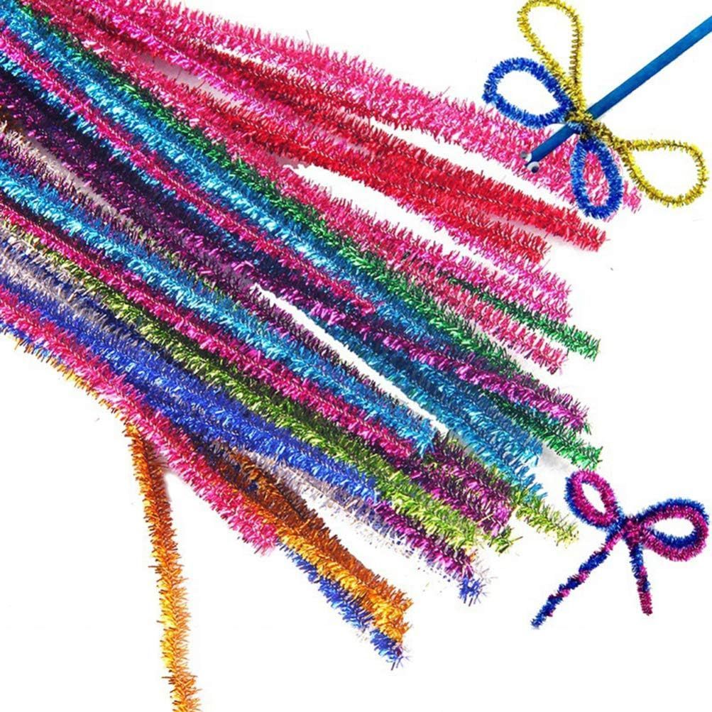 ลวดกำมะหยี่ ลวดขน แบบกากเพชร สีสวย วิบวับ 100PCS 30cm
