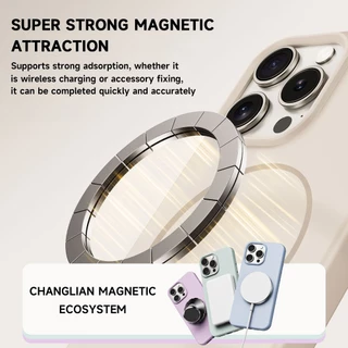 เคสซิลิโคนวงmagnetic For iPhone 13 11 15 16 14 12 Pro Max 17 Air เคสพรีเมี่ยมซิลิโคนวงแหวนแม่เหล็ก สำหรับ +แหวนแม่เหล็ก