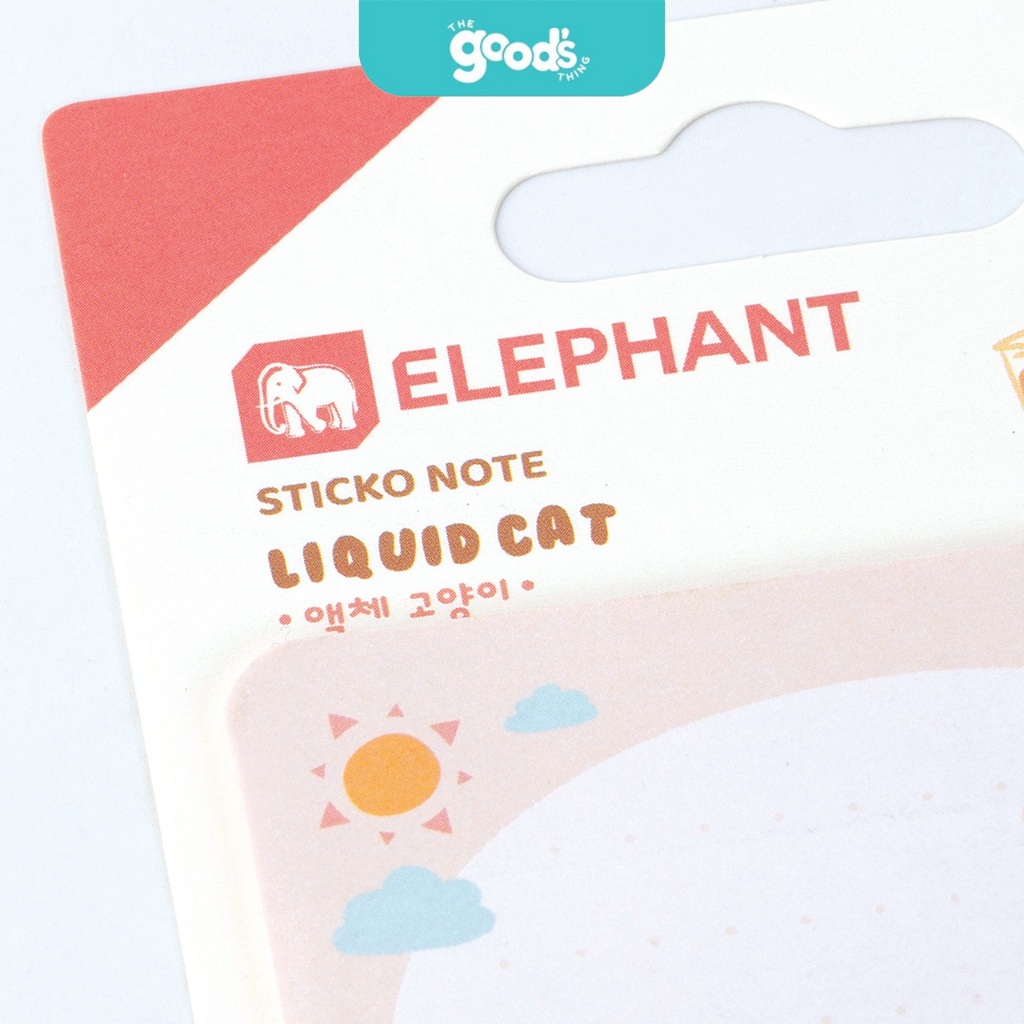 กระดาษโน้ต อินเด็กซ์โน้ต ตราช้าง Sticko notes/ Index notes ลายแมว Liquid Cat (จำนวน1ชุด)
