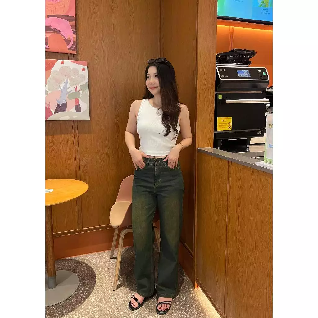 919JEANS กางเกงยีนส์วินเทจ Fade Long Tube ทรงหลวม thumbnail 8