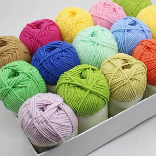 ไหมพรมคอตตอนนม 5ply น้ำหนัก50กรัม milk cotton yarn 93สี พร้อมส่งจากไทย