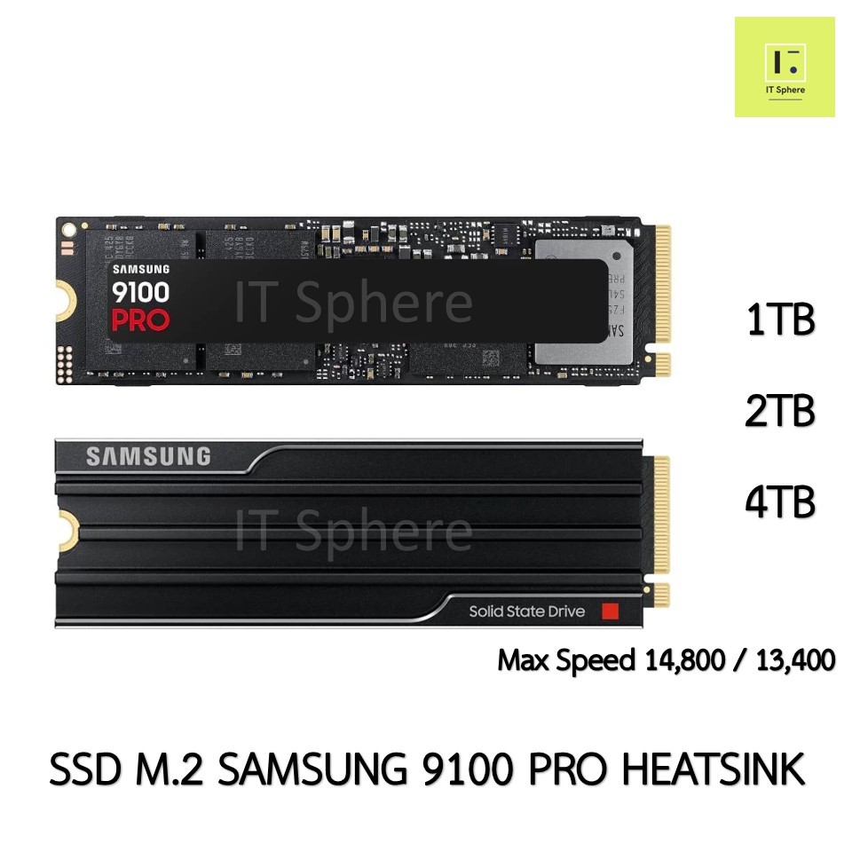 GEN5 SSD M.2 Samsung 9100PRO WITH HEATSINK  1TB 2TB NVMe SSD M2 9100 PRO M.2 PCIe MZ-VAP1T0CW  MZ-VA