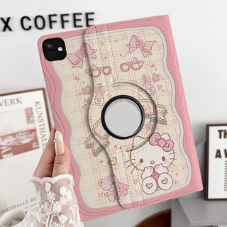 🌻24 ชั่วโมง🌻เคสป้องกัน iPad Air8 Gen9 pink Kitty Air5 หมุนได้ 360° Air7 เหมาะกับ mini7 Gen11 gen12