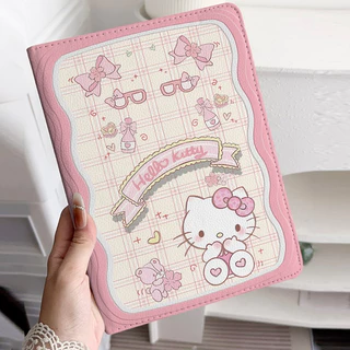 🌻24 ชั่วโมง🌻เคสป้องกัน iPad Air8 Gen9 pink Kitty Air5 หมุนได้ 360° Air7 เหมาะกับ mini7 Gen11 gen12