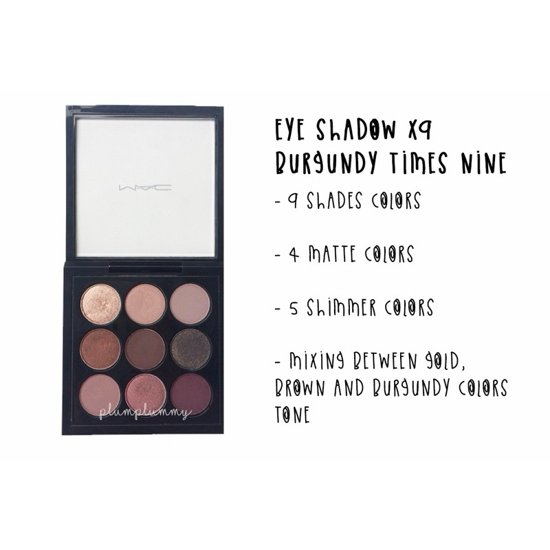 พร้อมส่ง ทาตา EYE SHADOW X 9: BURGUNDY TIMES NINE