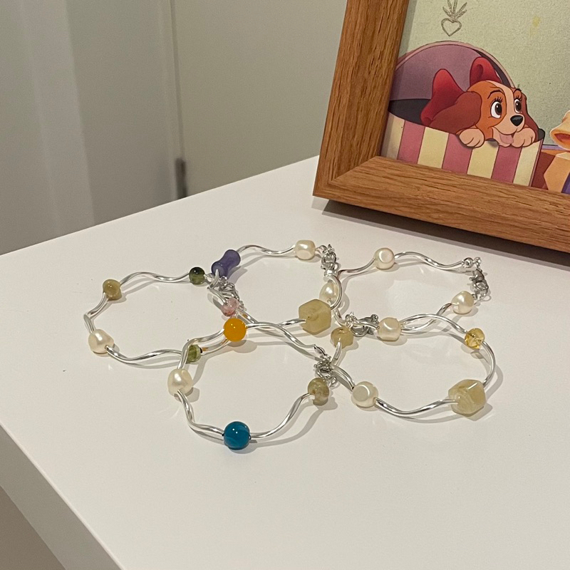 Callmeninety -(เติมสินค้าวันที่23พย.)✧*:สร้อยข้อมือลูกปัด กำไลข้อมือลูกปัดหิน♡*:･