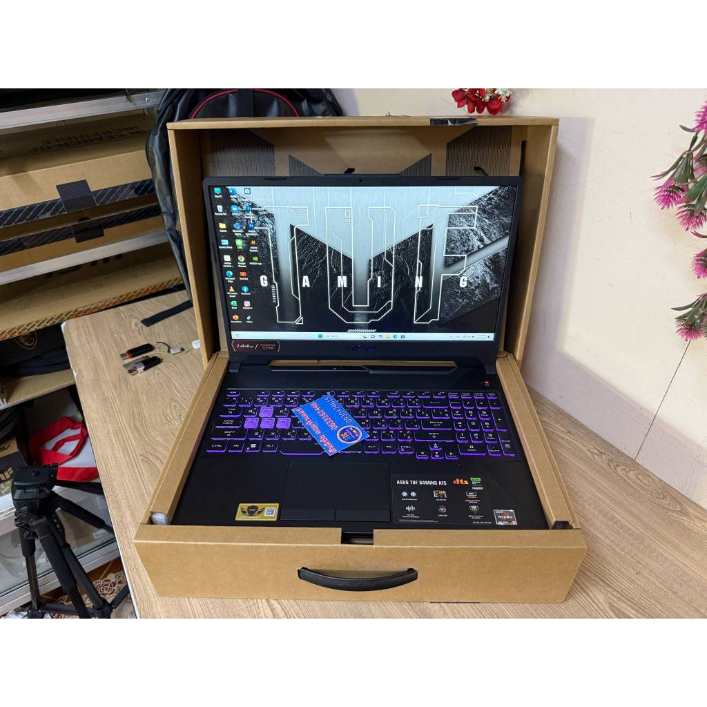 #RTX3050 #DDR5 16G  #Ryzen 5 7435HS สภาพนางฟ้าASUS TUF GAMING A15