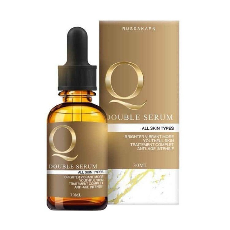 เซรั่มคิว Q Double Serum  1 กล่อง 30ml. สกินแคร์  ฝ้า กระ จุดด่างดำ บำรุงผิวหน้า