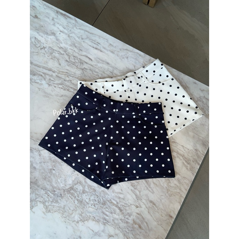 Polar.bkk || รุ่น Taylor short pant กางเกงขาสั้น เอวต่ำ ลายจุด polka dot กางเกงเอวต่ำ