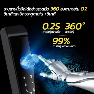 HIDO TTLOCK Digital Door Lock ใช้กับบานเลื่อนและบานสวิง กลอนประตูดิจิตอลกันน้ำ Smart Door Lock 955