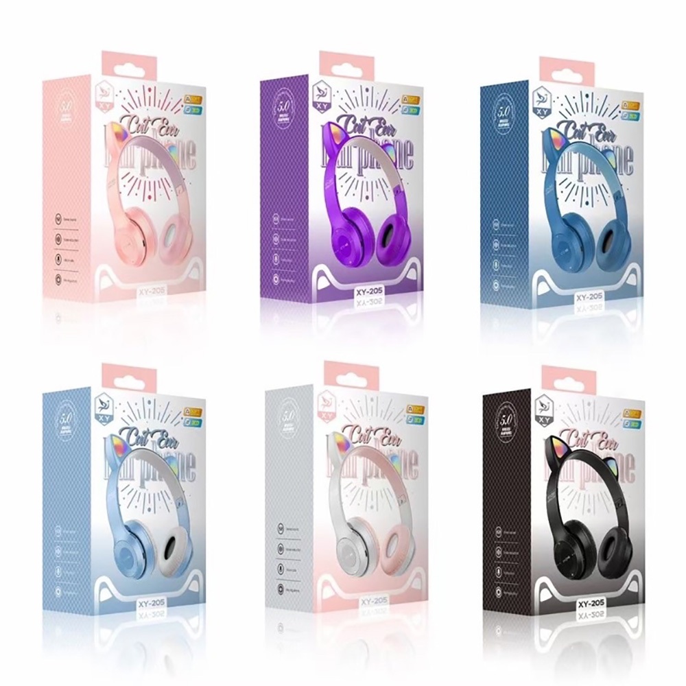 🔥ส่งจากไทย🔥หูฟังบลูทูธไร้สาย P47M Cat Ear สีสันสดใส เบสหนัก เรืองแสง รูปที่ 6