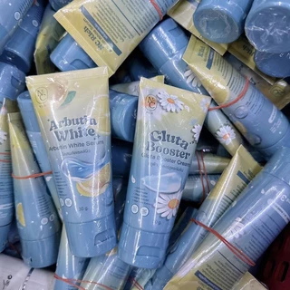 เซตโดสฟ้าจิ๋ว (30g. x 2หลอด) NC RICH Arbutin White Serum & Gluta Booster Cream