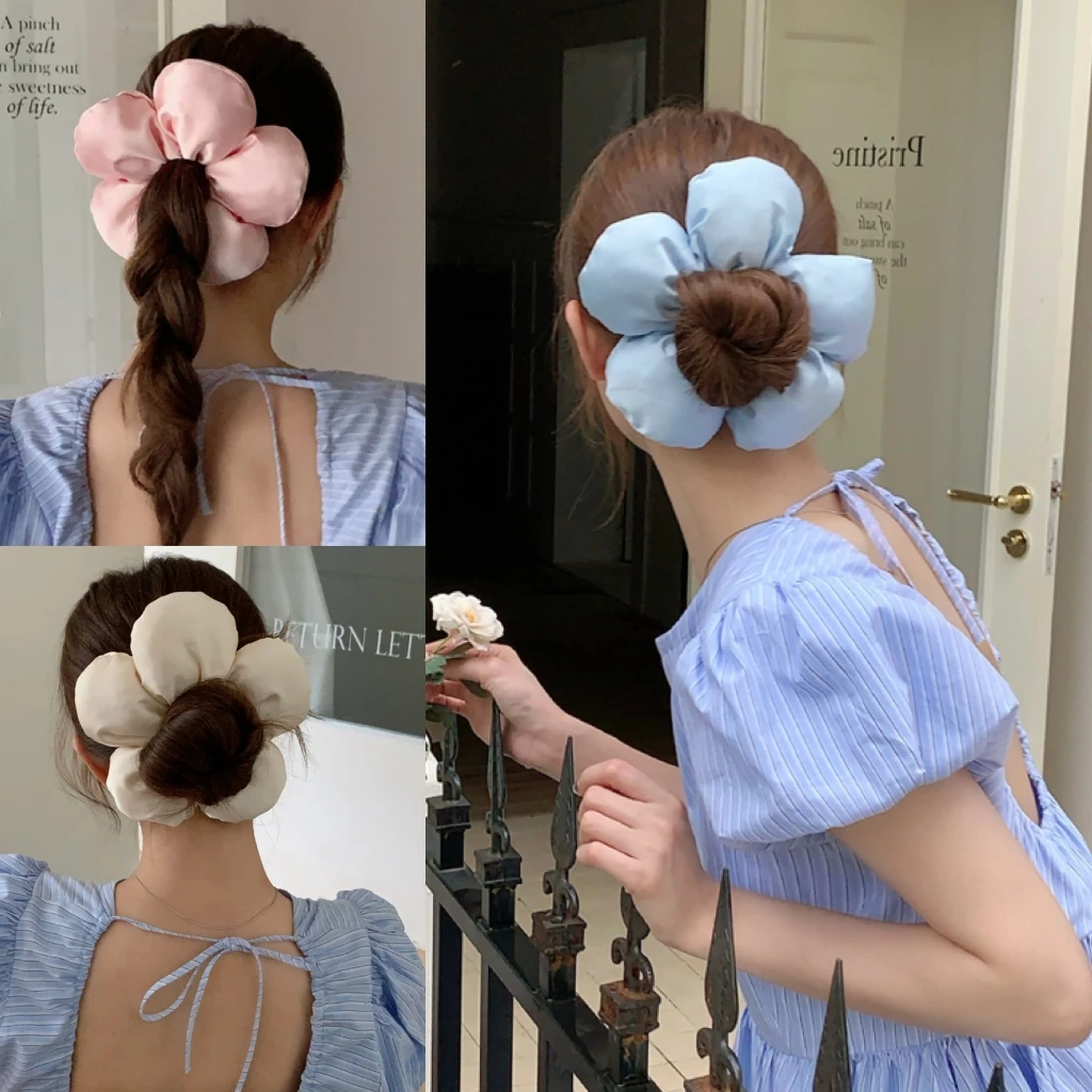 แหวนผม ที่คาดผมซาติน ดอกไม้🌼ไส้ฝ้าย คุณภาพสูง หลากสี เข้ากับทุกการแต่งกาย✨ พร้อมส่ง