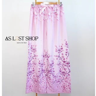 กางเกงขายาวผ้าไหมอิตาลี ไม่มีกระเป๋า สะโพก 48“ผ้านุ่มลื่น สวมใส่สบาย