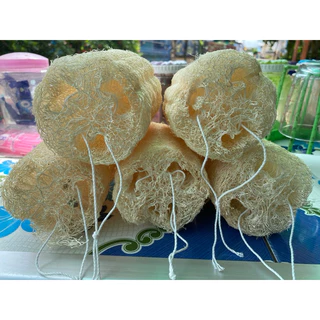บวบร้อยเชือก 4 นิ้ว ชุด 5 ชิ้น ใยแน่นใช้งานได้งาน ใยบวบขัดผิว ขัดตัว